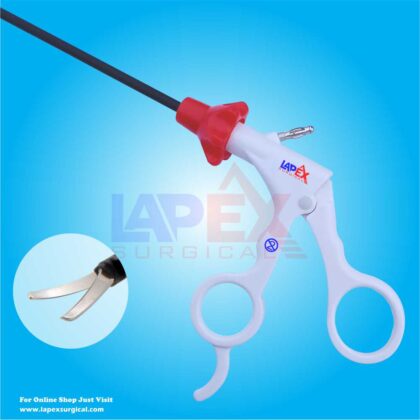 Disposable Laparoscopic Scissors with insulated shaft and ergonomic handle for surgical precision