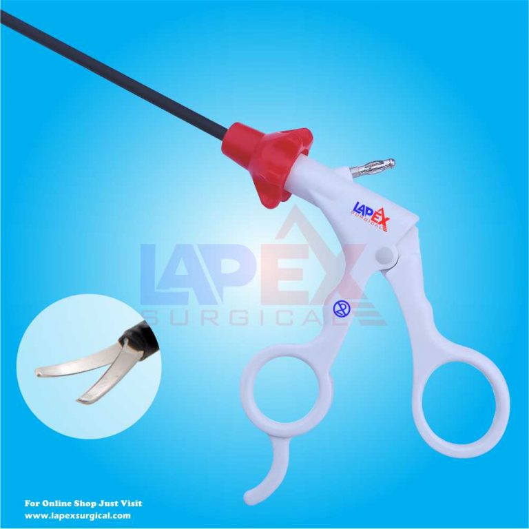 Disposable Laparoscopic Scissors with insulated shaft and ergonomic handle for surgical precision
