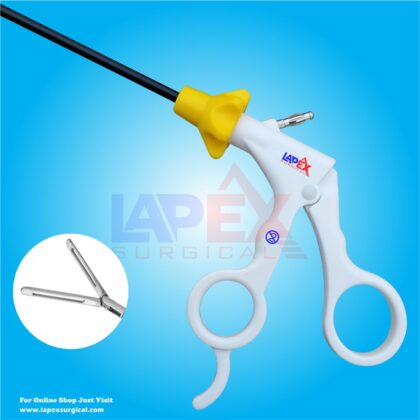 Disposable Intestinal Grasper with fenestrated jaws for atraumatic laparoscopic tissue handling