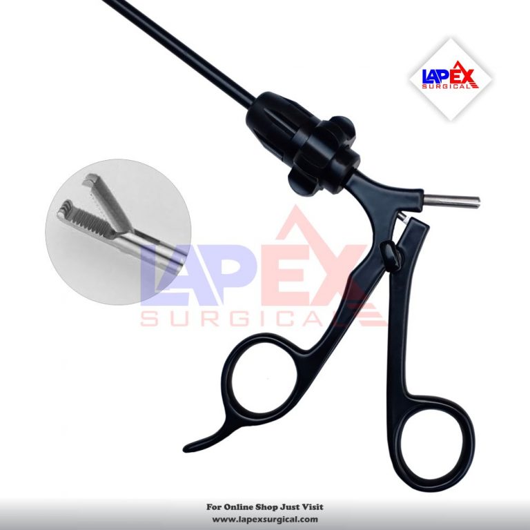 Reusable Toothed Grasper – Laparoscopic instrument with serrated jaws for secure tissue handling