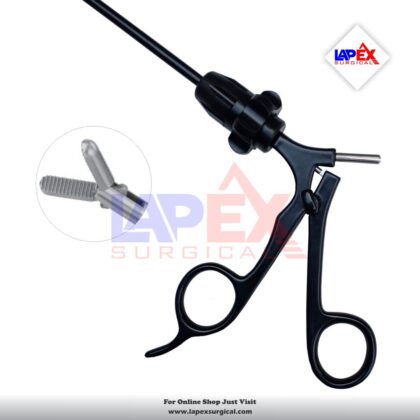 Reusable Standard Grasper by Lapex Surgical – 5mm laparoscopic tissue grasper with reusable handle.
