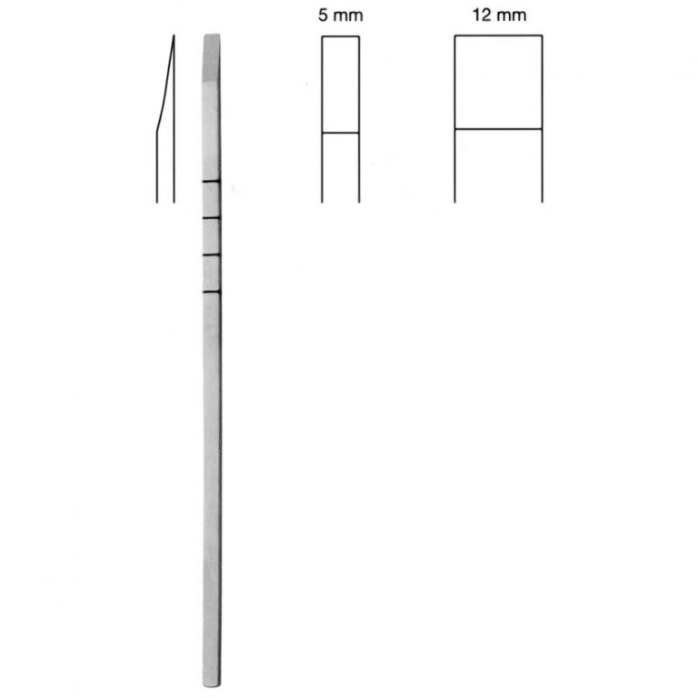 COTTLE GUBISCH CHISEL LP-40.100.06, GRADUATED, HOLLOW CUT, 18CM, 5MM, GRADUATED, HOLLOW CUT