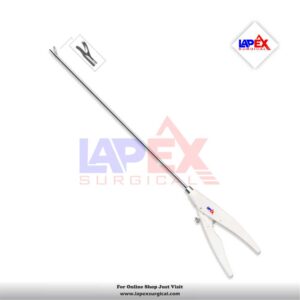 Best Laparoscopic Instruments for Bariatric Surgery 2025 3 Image Shows Disposable Needle Holder Left Curved LXD-126-LC