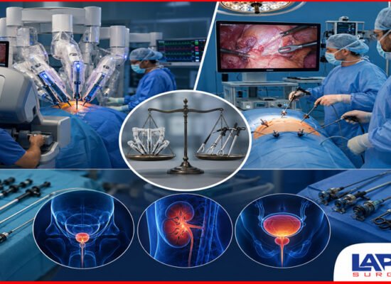 Robotic vs. Laparoscopic Surgical Instruments: A Urology Comparison Guide 2 laparoscopic and robotic instruments for urological cancer surgery